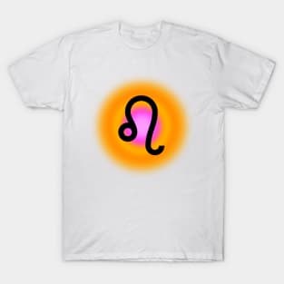 Glowing Aura Leo Fire Sign Zodiac T-Shirt